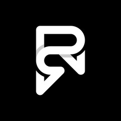 RR Letter Initial Logo Design Template Vector Illustration