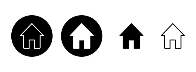 Home icon set illustration. House sign and symbol