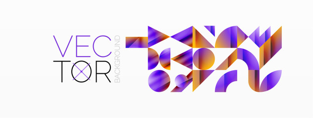 Assorted geometric shapes unite in a minimalistic abstract backdrop, offering a versatile canvas for contemporary design for digital designs, presentations, website banners, social media posts