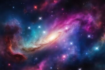 Color burst galactic sky