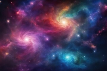 Naklejka premium Polychrome galactic backdrop