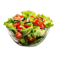 An ultra HD studio photo of Salad, isolated on white, ultra textured, studio lighting, gourmandise