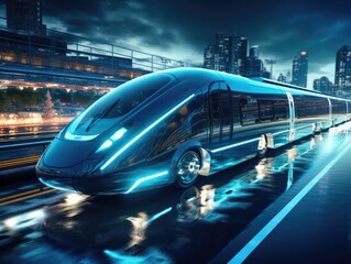 car or vehicle open headlamp parked in futuristic modern concept. Future transportation. Futuristic autonomous car. Driverless autonomous vehicle. Self-driving car technology. AI Generative.