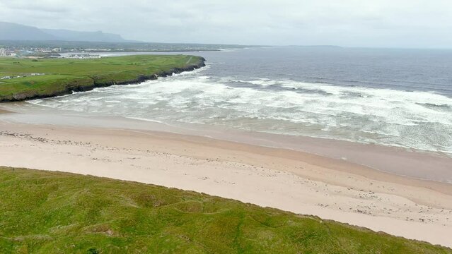 Spectacular Tullan Strand, famous wide sandy surf beach. Co. Donegal, Ireland.