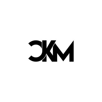ckm typography letter monogram logo design