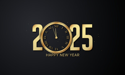 2025 Happy New Year Background Design.