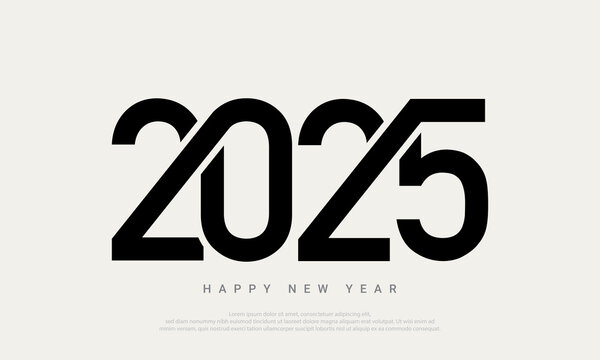 2025 Happy New Year Background Design.