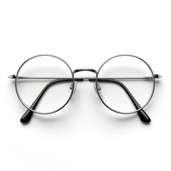 Eyeglasses, eyesight, against a white background