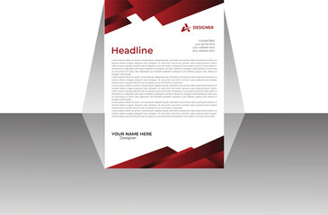 Vector letterhead template in abstract style design
