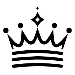 Simple flat crown logo - obrazy, fototapety, plakaty