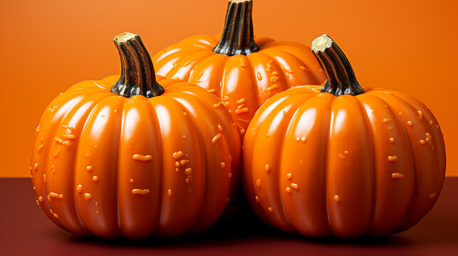 halloween pumpkin on white background HD 8K wallpaper Stock Photographic Image