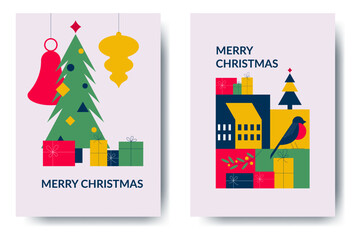 Creative Colorful Card, Flyer and Poster for New Year Vector Set