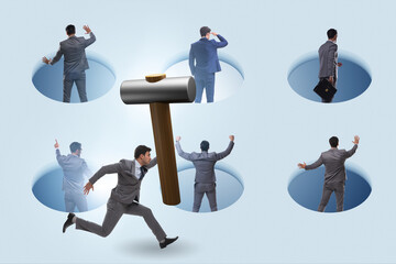 Game of mole hole in the business environment