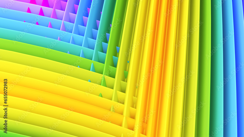 Poster curved abstract gradient wave pattern background, curved wave flow, 3d rendering