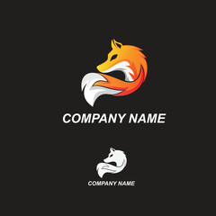 fox head modern minimalist logo