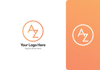 Creative Minimal Initial AZ logo and ZA Logo. Letter AZ ZA Logotype, elegant monogram. Premium Business logo icon. - obrazy, fototapety, plakaty