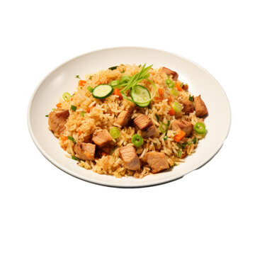 Fried rice isolated on transparent background,Transparency 