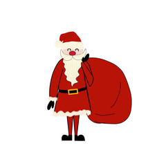 santa claus isolated on white