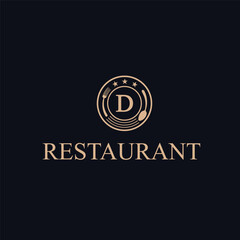 
New restaurant logo template vintage