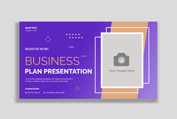 Video thumbnail design for business plan presentation video tutorials