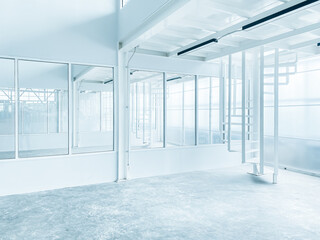 Steel frame extension constructed on a commercial building.