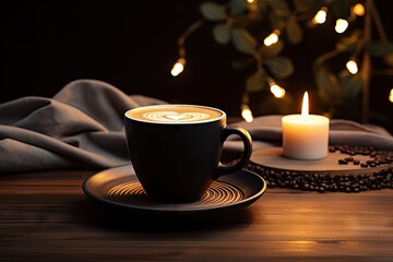 Aromatic awakening. Morning espresso delight. Steaming cup of bliss. Coffee rustic elegance. Vintage charm in every sip. Morning cappuccino ritual on wooden table. Moment of serenity