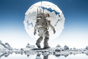 The Adventurous Astronaut A 3D Space Illustration.