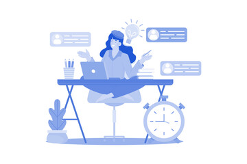 Freelancer working on multiple client projects.