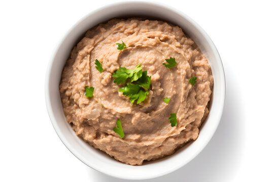refried beans in a bowl