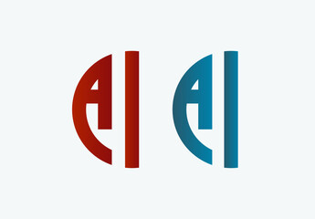 Ai custom initial letter logo design