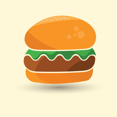 Vector Burger Icon Design Illustration