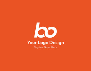 Initial lowercase letter bo Logo design Fully Vector logotype