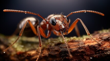 An ant's macro photography.