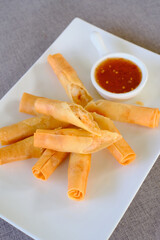 Top view crispy appetizer snack 