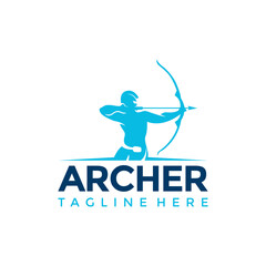 archer logo creative design archer man template sign business man symbol