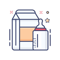 Milk Outline Color icon  