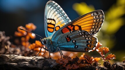 Fototapeta na wymiar Butterfly, Macro shot , Color Gradient, Background HD