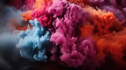 Carmine Smoke, Macro shot , Color Gradient, Background HD