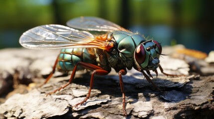 Cicada Killer Wasp , Macro shot , Color Gradient, Background HD