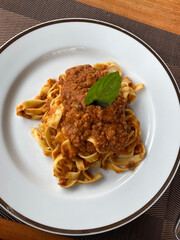 pasta with meat sauce