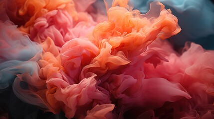 Coral Smoke, Macro shot , Color Gradient, Background HD
