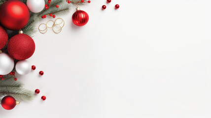 Christmas Greeting Card Mockup on White Background, Generative AI