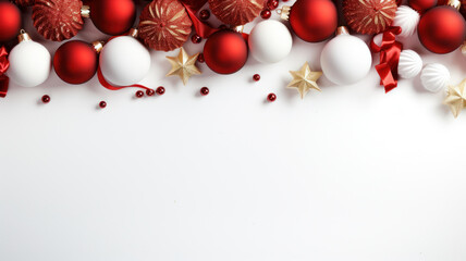 Christmas Greeting Card Mockup on White Background, Generative AI