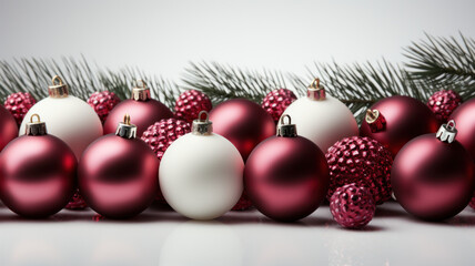 Christmas Greeting Card Mockup on White Background, Generative AI