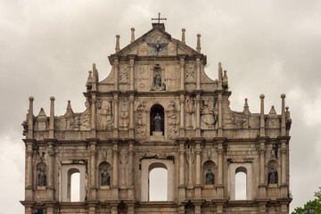 Fototapeta na wymiar Ruins of St. Paul catholic church in Macau, China