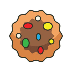Cookie icon design illustration. Vector design