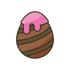 Egg Chocolate icon design illustration. Vector design