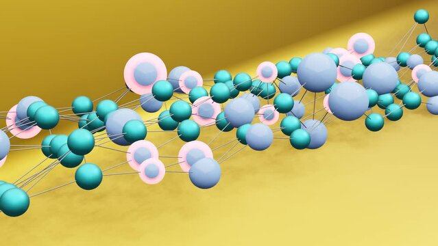 futuristic covalent bond animation