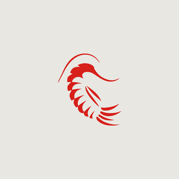 エビのロゴのベクター画像