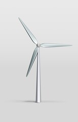 Energy turbine 3d rendering in clear background or isolated with pastel color. 